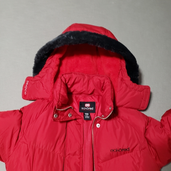 Eckōred Women's Winter Puffer Coat Heavy Warm Long Jacket With Fur Hood Size SP - Picture 4 of 16
